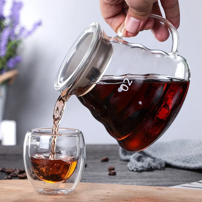 Quality Coffee Equipment - 350/600/800ml Hand Brew Coffee caraffa forma