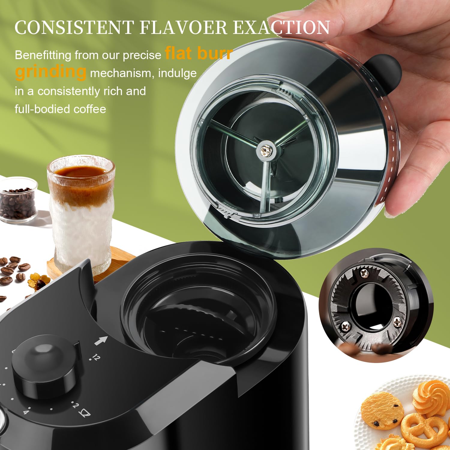Macinacaffè automatico Wancle  - Coffee Grinder Burr Flat recensione e prezzo